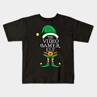 The Video Gamer Elf Matching Family Christmas Pajama Kids T-Shirt